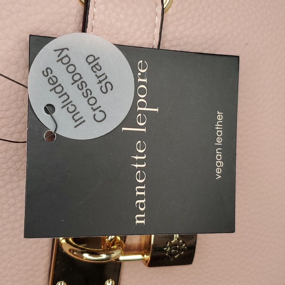 🎉HP🎉Nanette Lepore 💖NWT💖 Mini Light Pink Vegan Leather Crossbody Purse!💖💖 - Picture 7 of 12